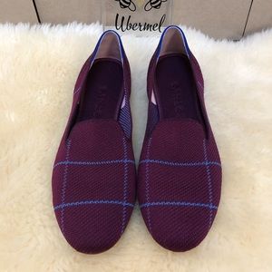 Rothys Burgundy Grid Loafers